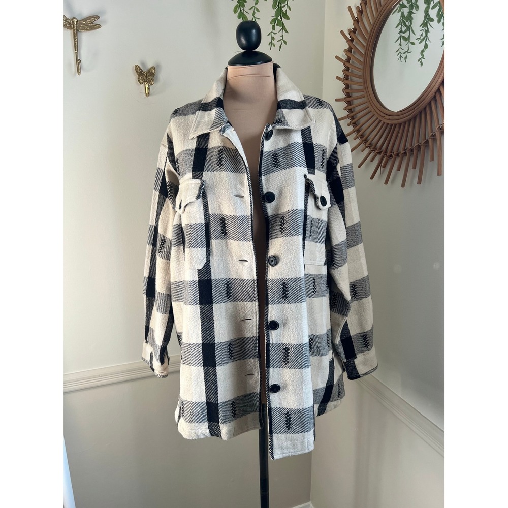 Lucky Brand Mens Buffalo Plaid Flannel Shacket